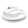 Yangge Melamine Two-Compartment Round Divided Plate