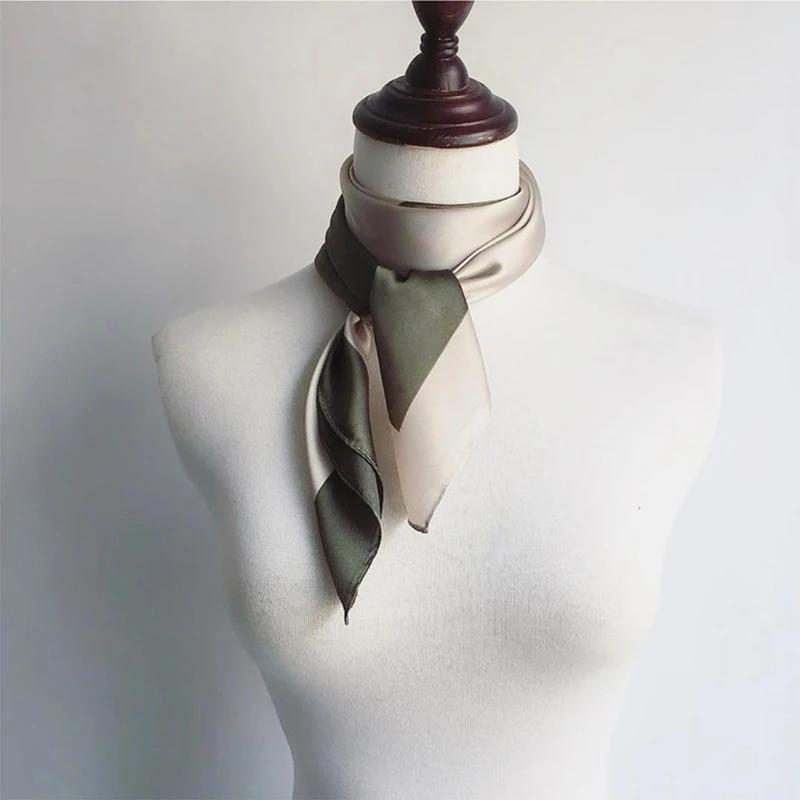 Fashion Print Silk Hairbands Scarf Women 2025 Spring New Elagant Floral Bandana Neck Kerchief Head Bands Foulard Female Scarfs