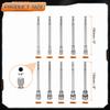 3-15pcs Nut Driver Drill Bit Set 5.5-19mm Metric Impact Socket 1/4" Hex Shank 6" (150mm) Extra Long Magnetic 6-Point Sockets