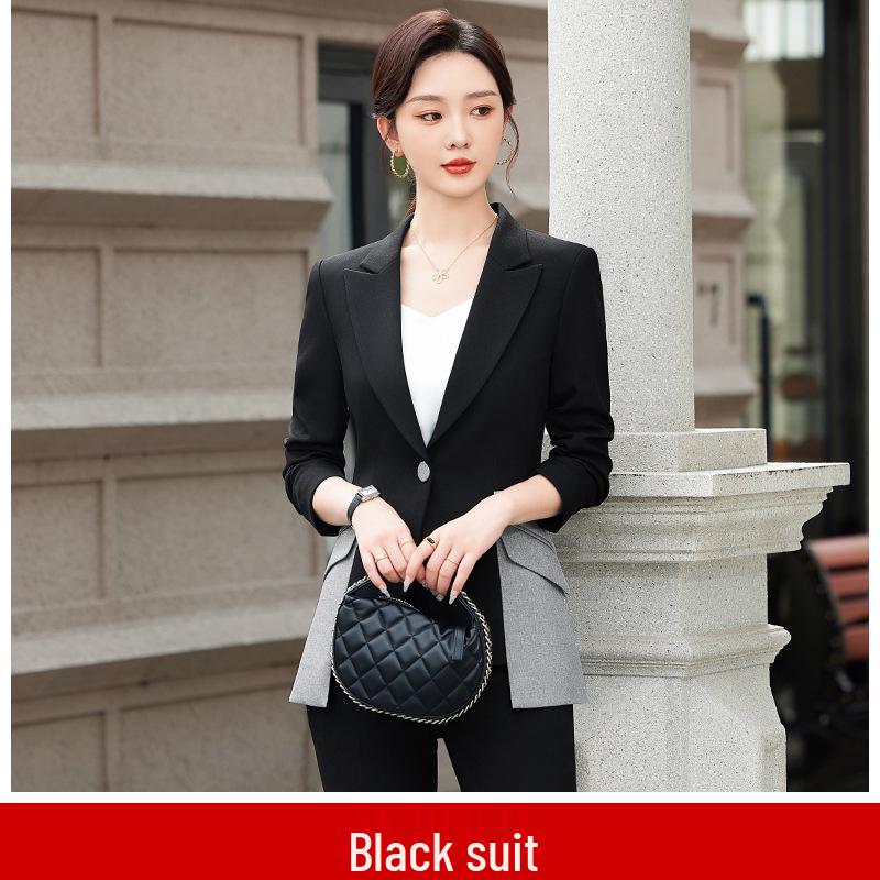 Autumn/Winter 2024 Women's Elegant Suit Jacket & Pants Set for Formal Wear.