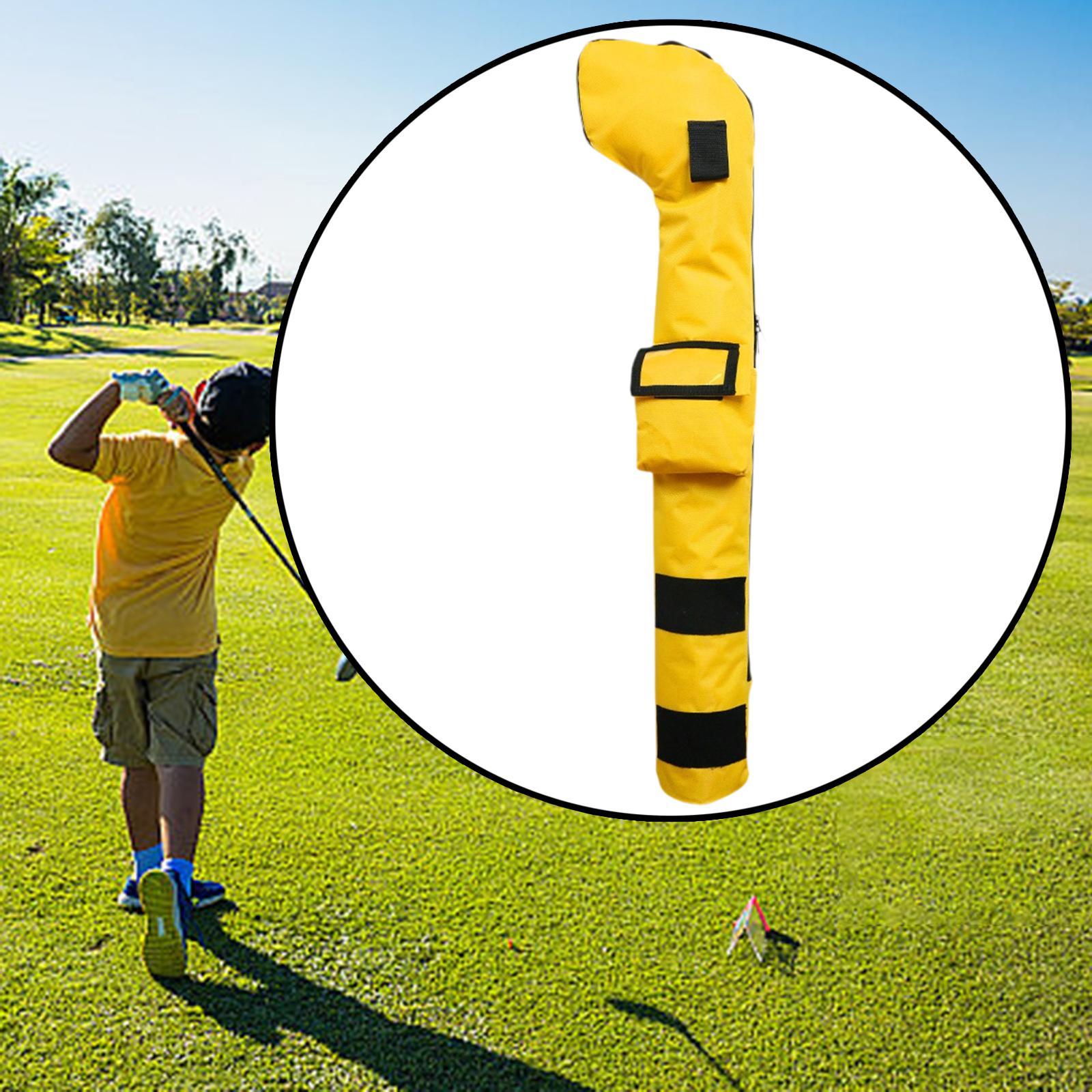 Golf Club Bag Mini Holds 3 Golf Clubs Carry Bag for Training Competition Men жёлтый