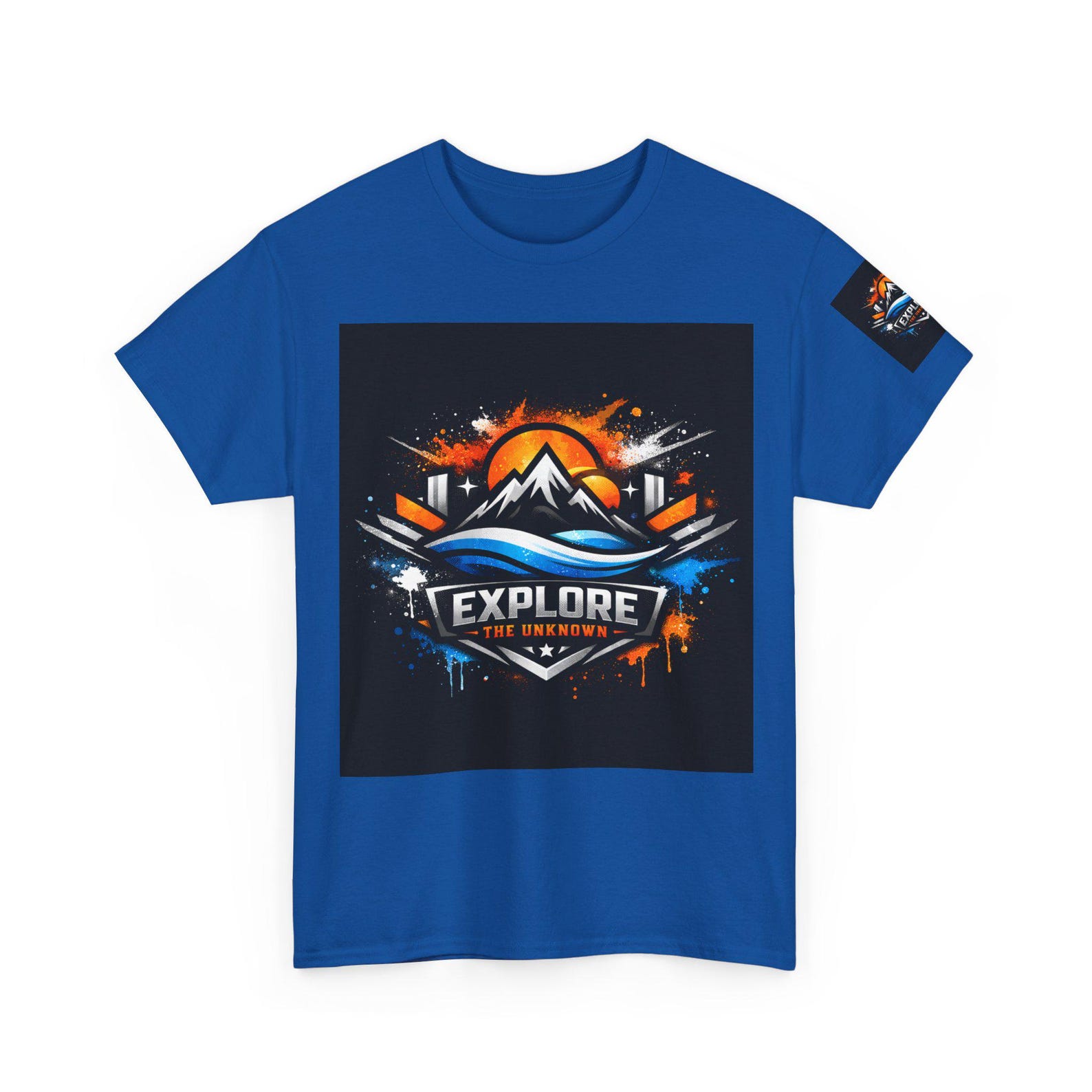 Explore The Adventure mountain badge T-Shirt | outdoor travel graphic tee S