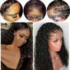 Peruki peruwiańskie Kręcone włosy Damskie peruki Bezklejowe koronkowe falowane włosy