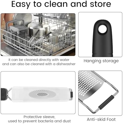 8-Piece Stainless Steel Kitchen Grater Set with Non-Slip Handle, Multi-Function for Vegetables, Cheese, Lemon Zester and Shredder
