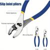7pcs Pliers Set with Groove Joint, Long Nose, Slip Joint, Linesman, and Diagonal Pliers for DIY & Home Use (Blue)