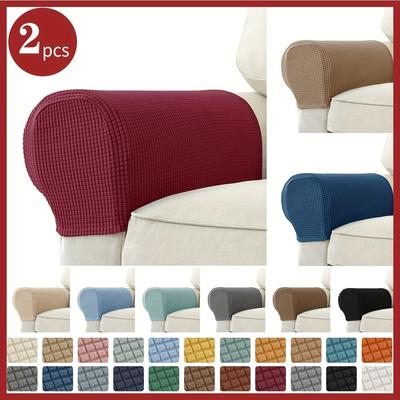 Jacquard Armchair Slipcovers Stretch Armrest Covers For Chairs Couch Sofa Armrest Covers Sofa Cover Non-Slip Furniture Protector