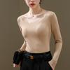 Modal Bottoming Shirt Women's Thin New Round Neck Tight Body Seamless Body Autumn Clothes Waist Inner Top
