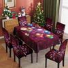 Festive Tablecloth Set Stretch Chair Covers Waterproof Christmas Decorations Dining Table Cloth Home Kitchen Decor