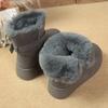 Fashion Warm Platform Boots Women's Winter New Fleece Thickened Suede Versatile Non-slip Fleece Short-leg Snow Boots