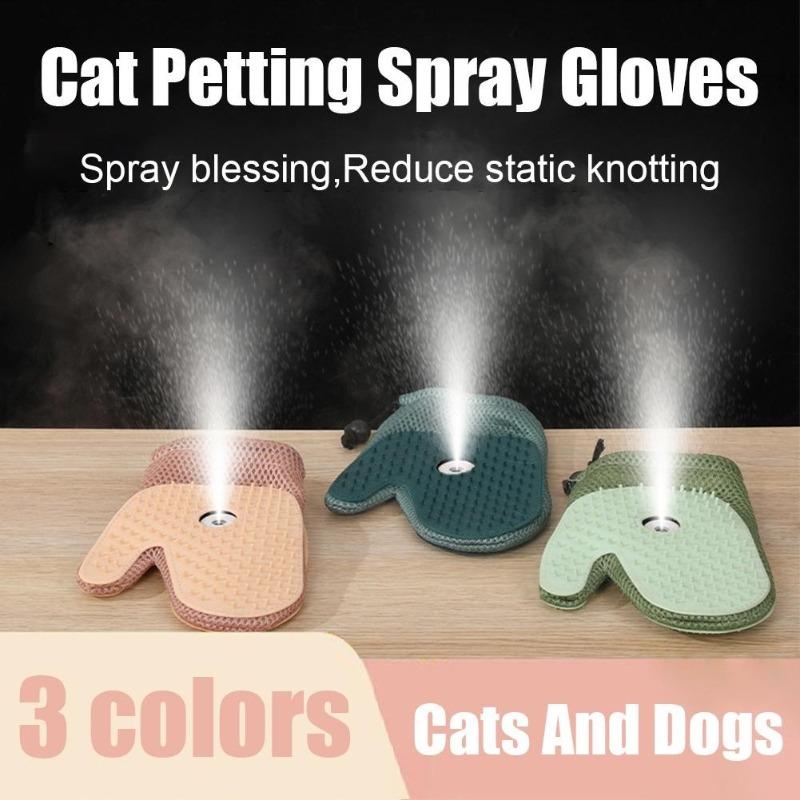 All-in-One Pflege-Mist-Handschuh für Haustiere, Celery Pets Spray Katze Haustier-Streichhandschuhe
