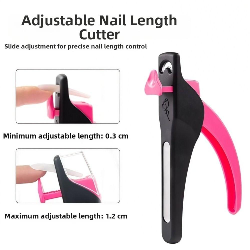 Splash Protection Acrylic Fake Nail Clippers Built-in Nail Buffer Nail Tools For Acrylic Nails