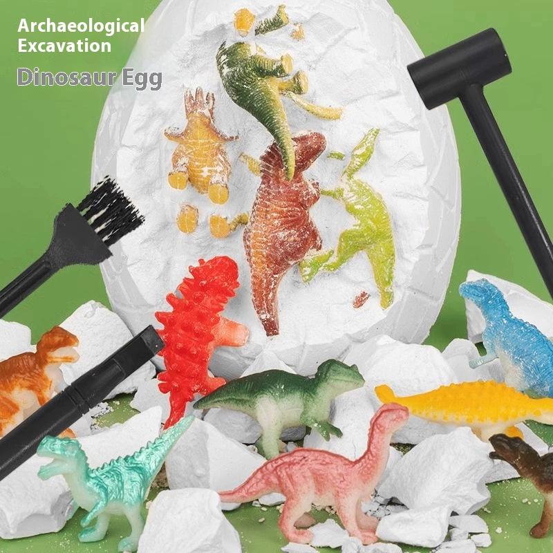 Dinosaur Egg Archaeological Excavation Toys Boys Children Girls Archaeological Fossil Gemstone Handmade Puzzle DIY Treasure Digging