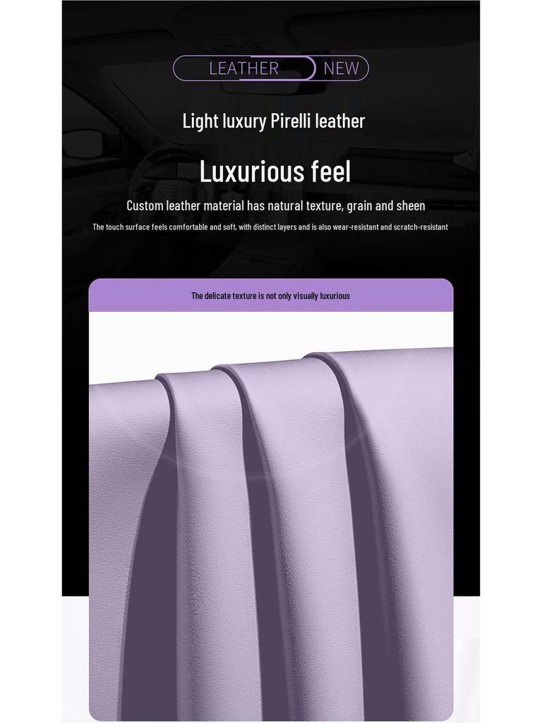 Xingrui L Full Leather Car Seat Cushion for Five-Seat Vehicles - New Model for All Seasons