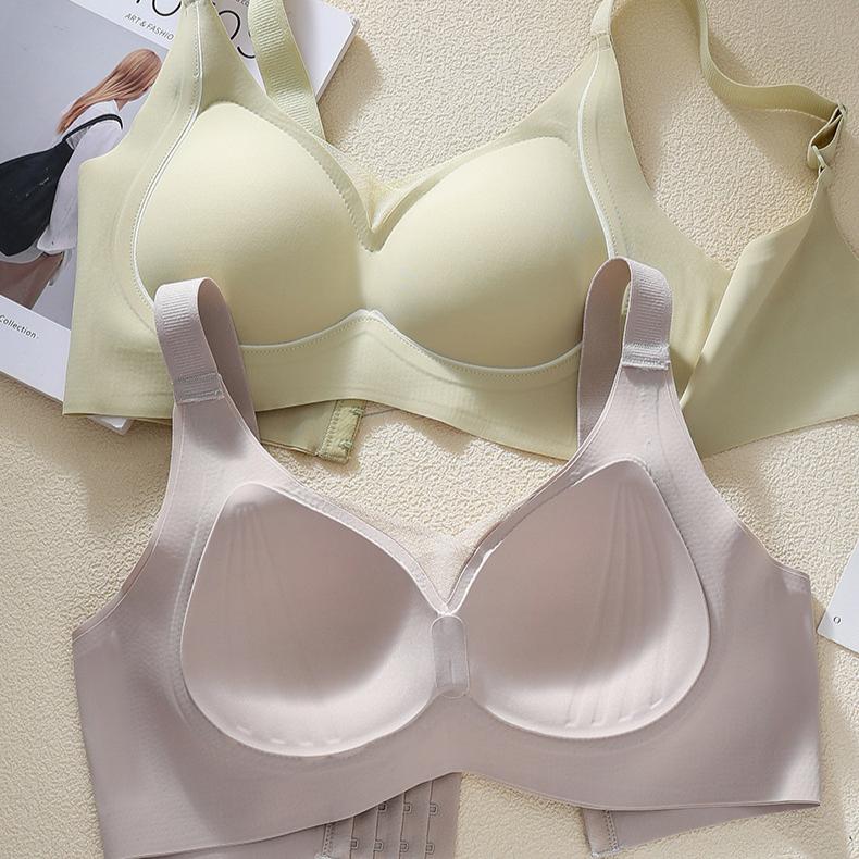 Seamless Lingerie Women's Gathering Thin Bra Adjustable Accessory Breast Anti Sagging Sports Sleep Bra
