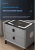 Smart Minimalist Bedside Table: Dual Drawers, Wireless Charging, Light, Bluetooth Speaker