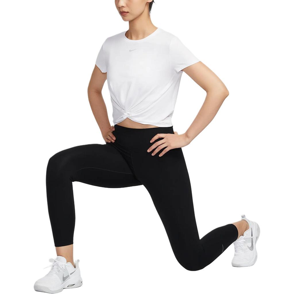 Nike Logo Slim Fit Short Sleeve T-Shirt Women tops White HJ1055-100