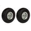 2Pcs 10in Solid Tire Set Inflation Free PU Foam Deep Groove Ball Bearing Solid Tyre Replacement for Garden Vehicles