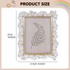 Decorative Resin Photo Frame , Vintage Holder for Classic European Ornament, Floral