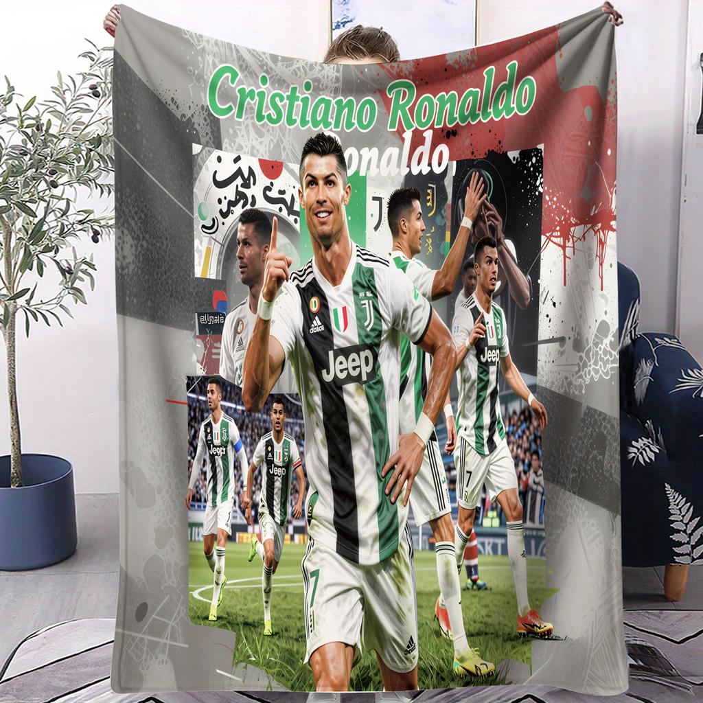 CCristiano RRonaldo CR7 Blanket For Girl Boy Sofa Office Travel Comfort Leisure Camp Travel Multifunctional Universal Blanket