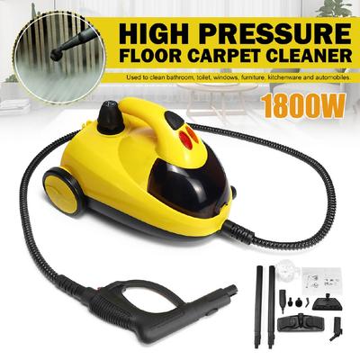13in1 High Pressure Steam Floor Carpet Cleaner Washer Cleaning Machine 220V 1800W Bar 360 Wheel for Clean Bathroom Car