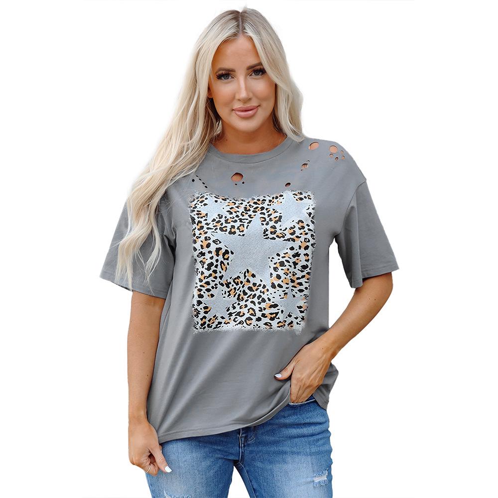 

SHIYINGN Women s 25th Anniversary Print Round Neck Short Sleeve Fashion T-Shirt Large серый