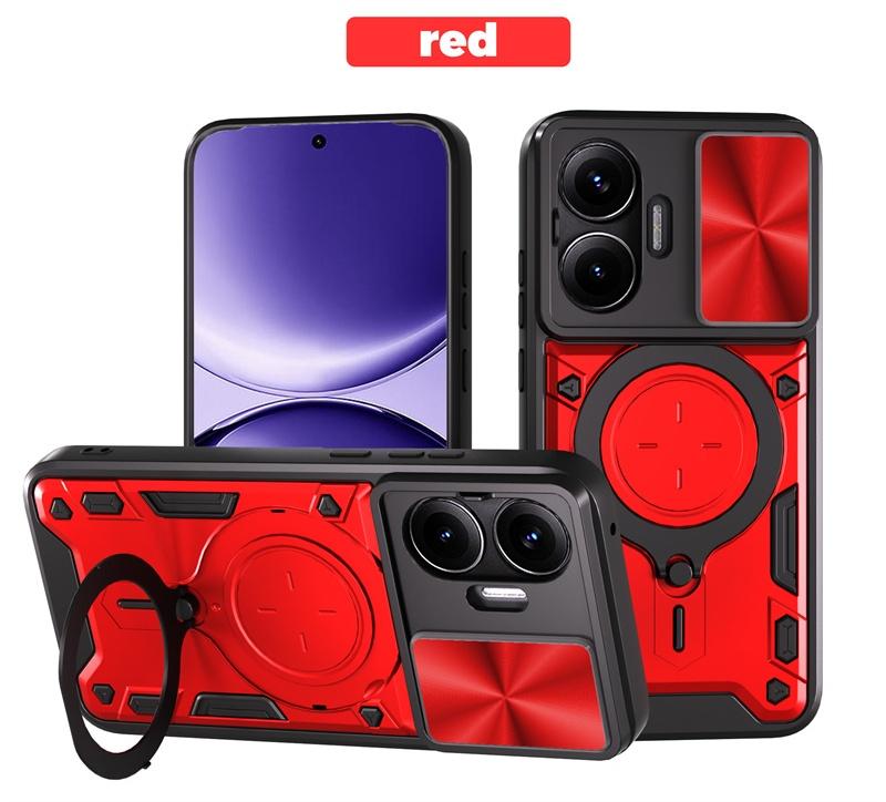 For Poco F7 5G Case Armor Slide Camera Lens Protector Back Cover For Xiaomi Poco F7 F 7 PocoF7 Ring Stand Shockproof Funda Coque