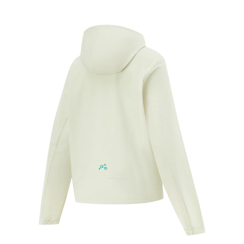 Li-Ning Running Series Solid Color Zipper Hooded Comfortable Breathable Fleece Warm Loose Sports Jacket Women Jackets Gelid-Yellow AFDU348-3