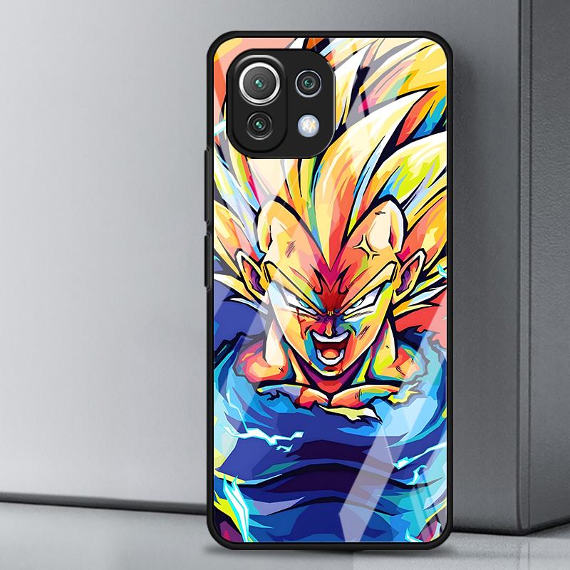 

Case for Xiaomi mi 10 Pro 11 Lite 12X 12T 11T 10T 13 Note 10 14 12 Glass Phone Cover D-ragonS B-allS Vegeta Xiaomi Mi 11