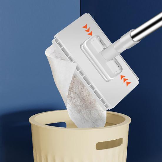 39.4" Hands-Free Multi-Purpose Flat Mop, Multifunctional Lazy Mop with One-Click Cloth Attachment with 8 Reusable Clothes, Ideal for Washbasin &
