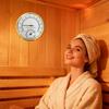 1/2Pcs Sauna Thermometer Hygrometer 2-In-1 Indoor Sauna Room Sauna Fahrenheit Temperature Humidity Monitor Gauge Sauna Accessories