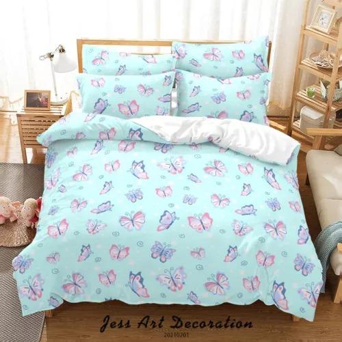 

Comforter Colorful Butterfly Bedding Set Decoration Gift Suitable For Children Boys Girls Adults Soft Comfortable Breathable Comforter (quilt)-EU Single(135*200cm)3pcs