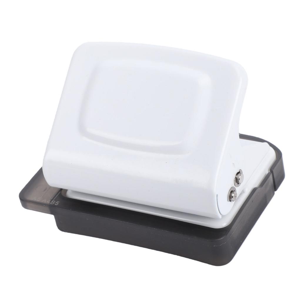 6 Hole Puncher Portable Paper Punch Tool for 20 26 30 Holes Loose Leaf Notebook Planner Craft Projects White