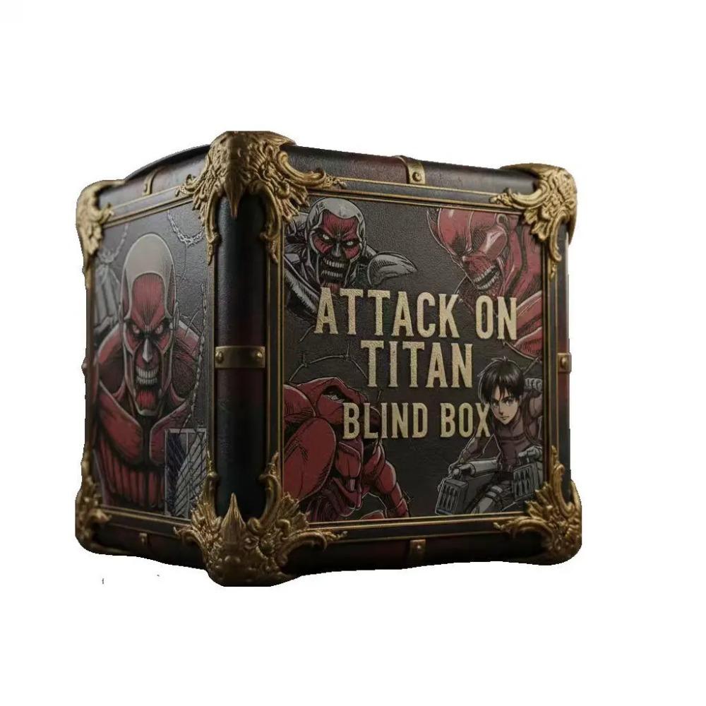 Attack on Titan Blind Box Anime Figure PVC Model Eren Mikasa Levi Mystery Collectible Toy Surprise Gift Box for Fans