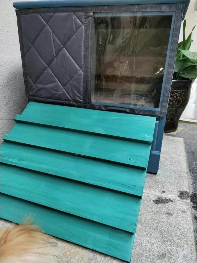 2025 Winddichtes & Isoliertes Outdoor Haustierhaus mit Wintertürvorhang - Regen- & Schneesicher