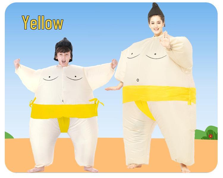 Inflatable Sumo Costume - Halloween Festival Prank for Large Adults