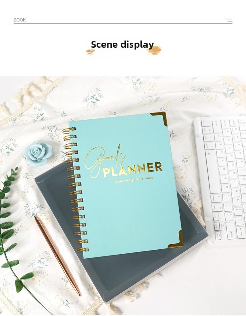 Agenda Mensile A5 2025: Calendario Inglese con Rilegatura a Spirale in Raffinata Scatola Regalo, Logo Personalizzato Disponibile