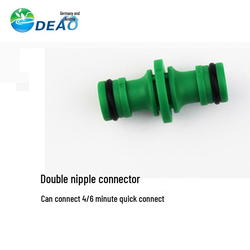 

Horticultural Two-Way Plastic Nipple Connector for Water Pipe Repair & Extension - Universal Quick Connect Butt Joint