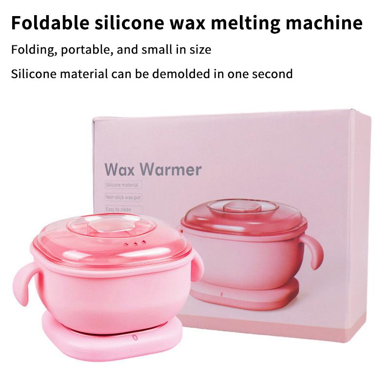 Foldable Silicone Wax Melting Machine With Portable Design And Easy Demold Feature For Home Hair Removal Waxing Beauty Care
