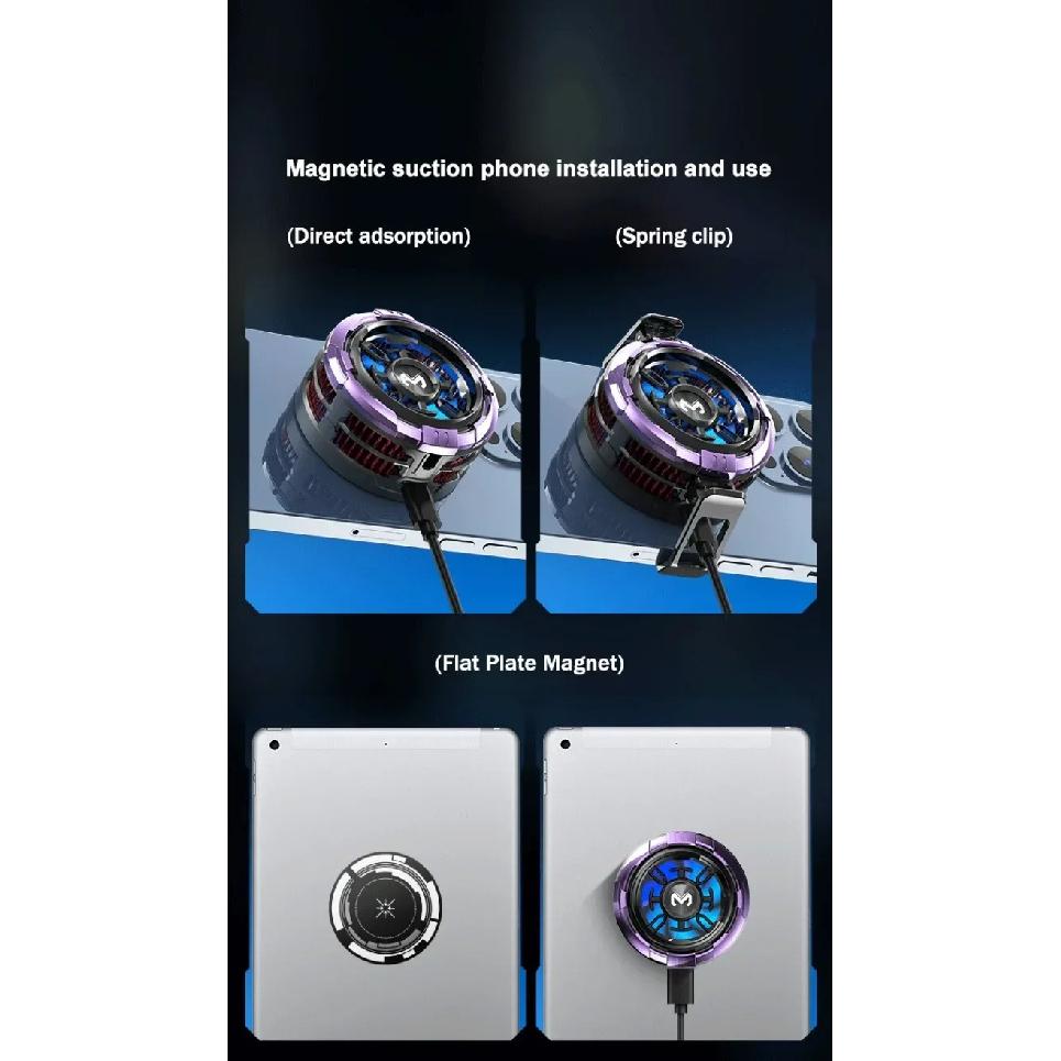 MEMO NEW CX08-AI Mobile Phone Frozen PUBG Game Cooler Semiconductor Magnetic Backclip Cooling Radiator for IOS Android Universal