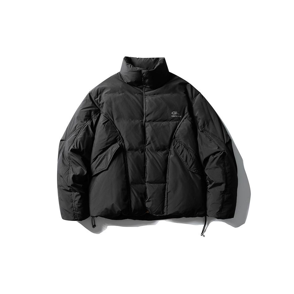 

CROWD CITY Men s Winter Stand-up Collar Down Jacket - Trendy 90% White Duck Down Coat, Y618 XL чорний