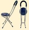 Faltbarer Dreibein-Gehstock mit Hocker für Outdoor-Reisen und Trekking