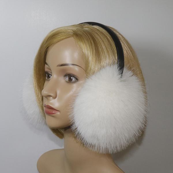 

Высококачественные наушники из искусственного меха лисы, женские зимние теплые наушники из искусственного меха для девочек, теплые наушники из искусственного меха лисы, плюшевые наушники бежевый