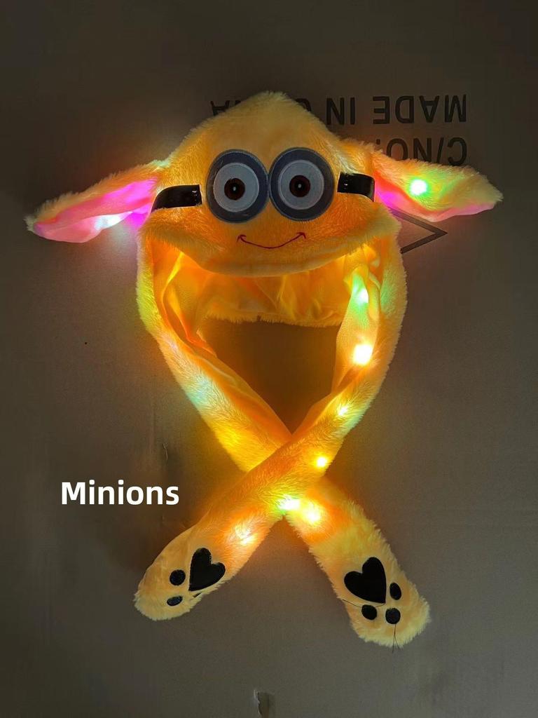 Adorable Bunny Hat: Cute Plush Hat with Moving Ears and a Glowing Airbag To Keep You Warm and Stylish.
