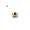 1Pc M4/M5/M6 Brass Hexagonal Nuts, Household Furniture Assembly and Daily Equipment Fixing Fastener Accessories