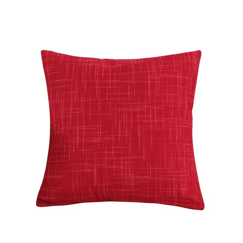 45x45cm Linen Solid Color Throw Pillowcase Detachable Washable Office Cushion Cover Car Waist Rest Headboard Back