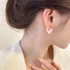 2023 High-End Peach Heart Earrings - Trendy Niche Design Ear Cuffs in Light Luxury Style