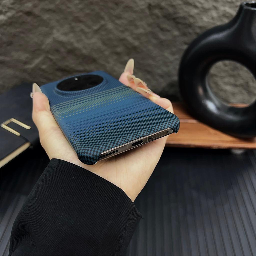 Luxusní tenký kryt na telefon s vzorem uhlíkových vláken a Kevlaru pro Honor Magic 8 Pro 7 6 Magnetický nárazuvzdorný poloviční ochranný kryt