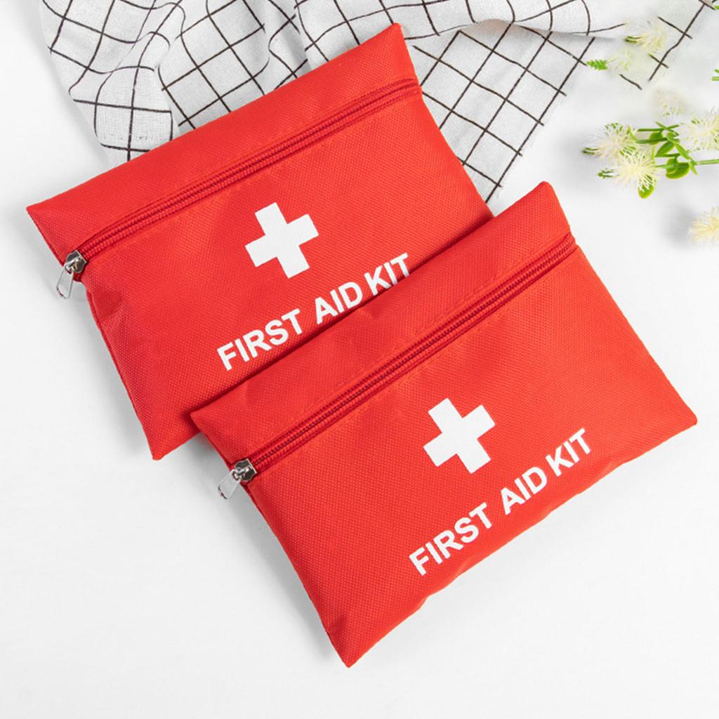 12Pcs Outdoor First Aids Kits Portable Emergency Outdoor Storage Bag Including Bandages Scissors Tweezers Enduring