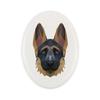 Owczarek Niemiecki, Alsatian I -Płytka Ze Zdjęciem I Napisem Geometryczna Marki Art-Dog