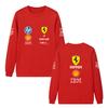 Unisex Damen Herren Frühling und Herbst F1 Ferrari Racing Print Rundhals Sweatshirt Lässig Locker Langarm Pullover Sport Streetwear